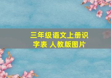 三年级语文上册识字表 人教版图片